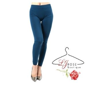 Dark Teal Leggings One Size